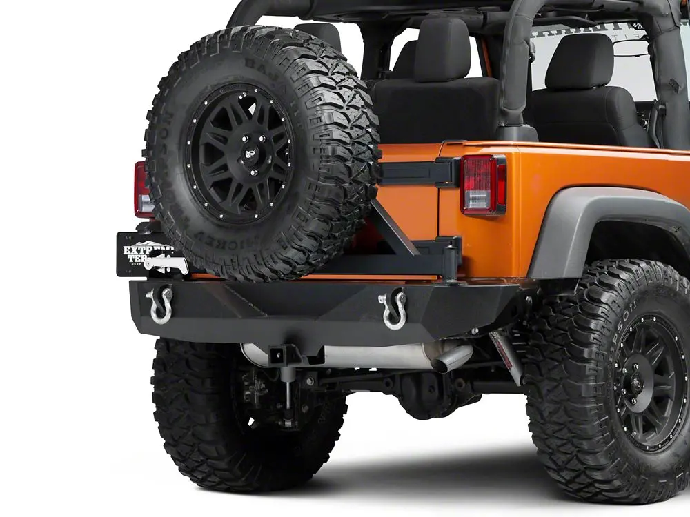 Barricade Trail Force HD Rear Bumper with Tire Carrier for 2007–2018 Jeep Wrangler JK