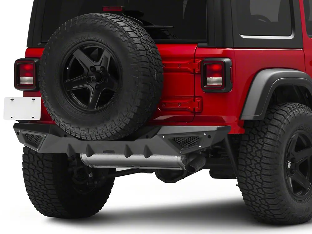 Barricade X-Series Rear Bumper with Black Accent Inserts for 2018–2025 Jeep Wrangler JL