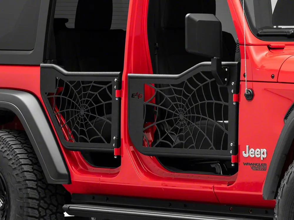 Barricade Spyder Web Tubular Doors with Mirrors – 2018–2025 Jeep Wrangler JL 4-Door