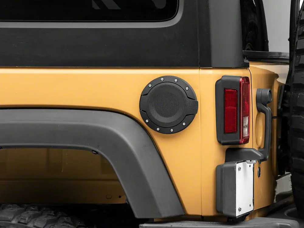 Barricade Heavy-Duty Fuel Door – Textured Black Finish for 2007–2018 Jeep Wrangler JK