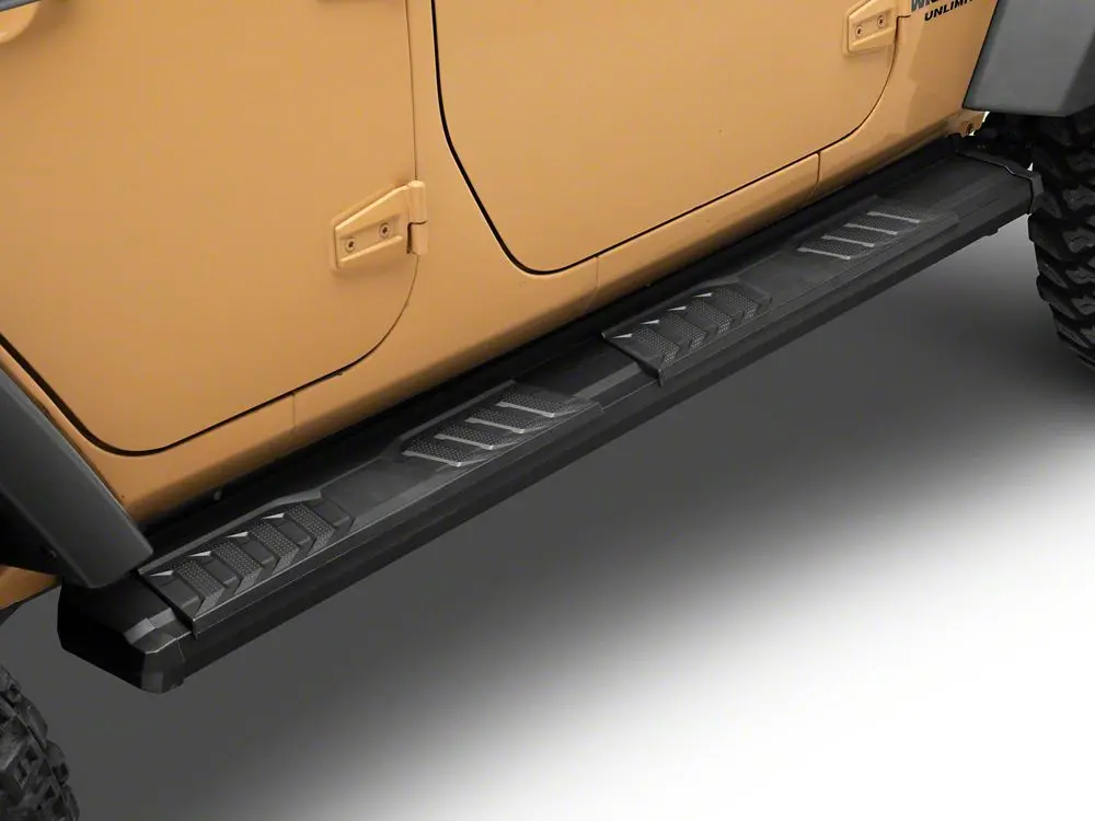 Barricade S6 Textured Black Running Boards for 2007–2018 Jeep Wrangler JK (4-Door)