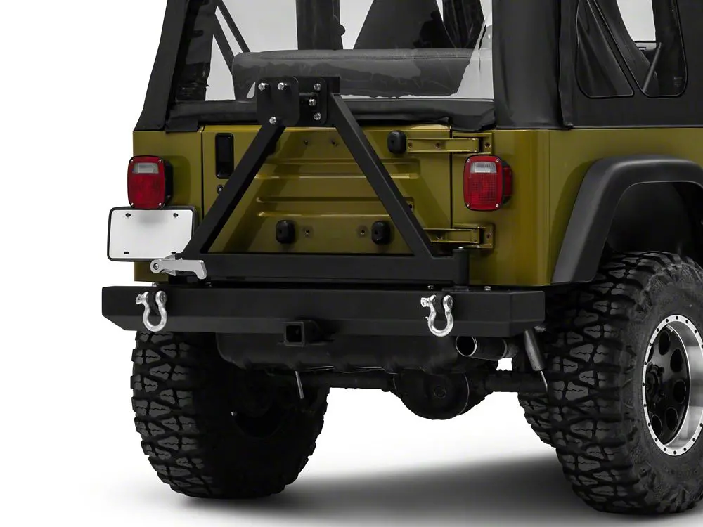 Barricade Classic Rear Bumper with Integrated Tire Carrier for 1987–2006 Jeep Wrangler YJ/TJ
