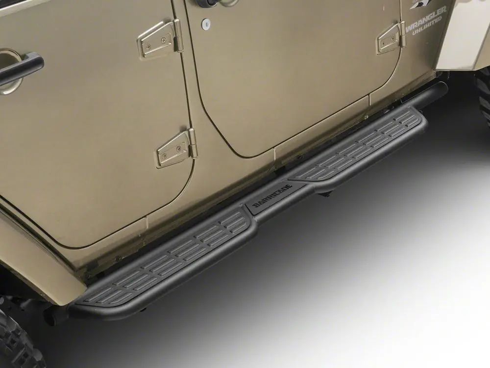 Barricade Heavy-Duty Formed Running Boards – Textured Black, Jeep Wrangler JK 4-Door (2007–2018)