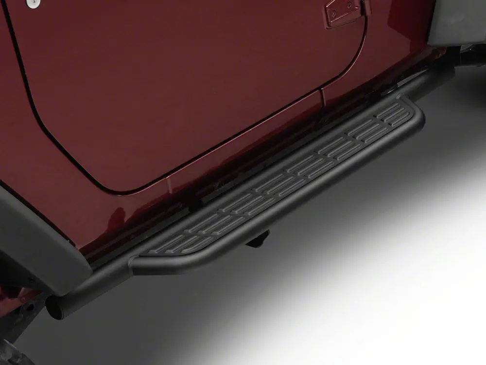 Barricade Heavy-Duty Formed Running Boards – Textured Black, Jeep Wrangler JK 2-Door (2007–2018)
