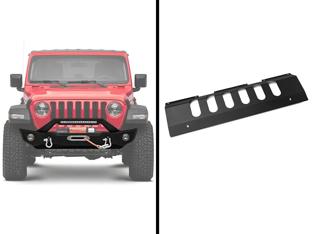 Barricade Heavy-Duty Front Bumper with 20-Inch LED Light Bar & Skid Plate for 2018–2026 Jeep Wrangler JL