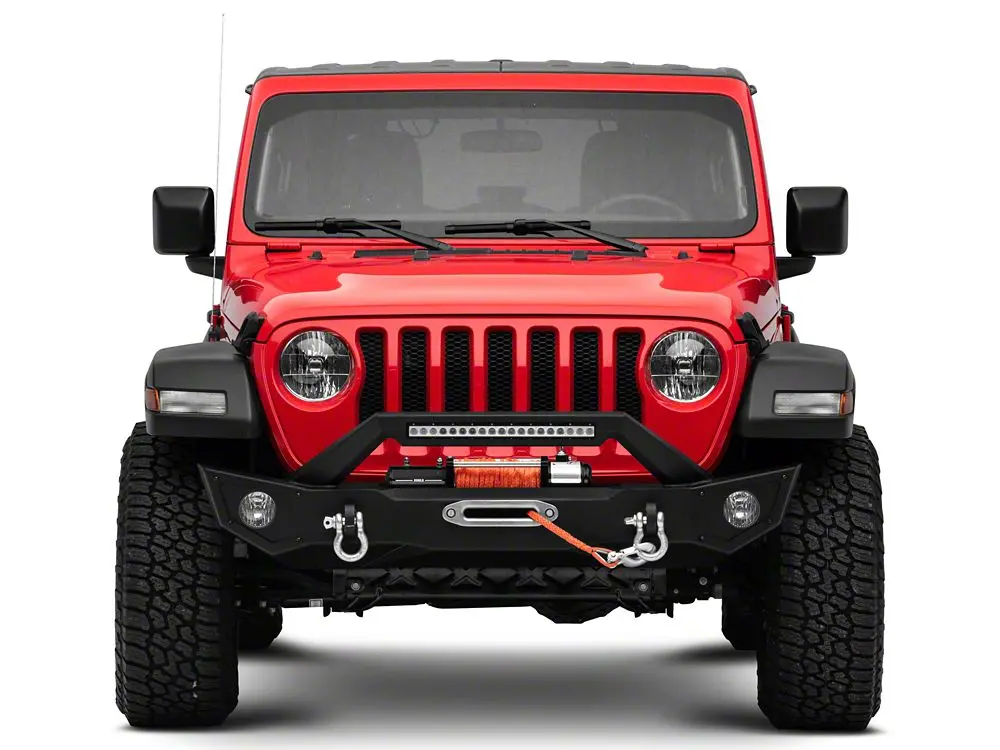 Barricade Hd Front Bumper With 20-Inch Light Bar And Skid Plate (18-26 Jeep Wrangler Jl) 2