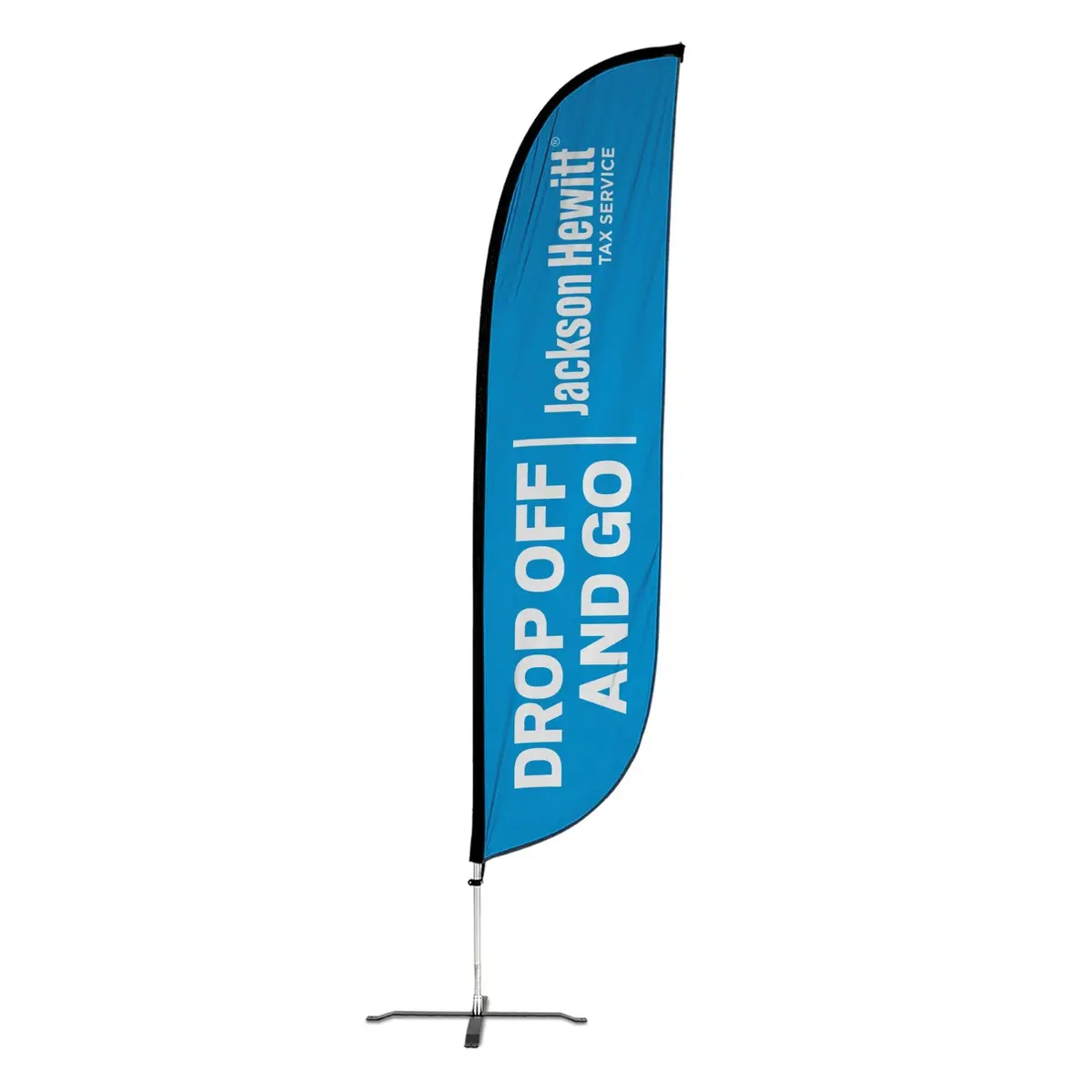 12Ft Feather Flag - Jackson Hewitt - Drop Off Service 1