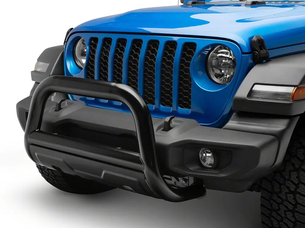 Barricade 3.5-Inch Oval Bull Bar with Skid Plate – Matte Black Finish (2020–2025 Jeep Gladiator JT)