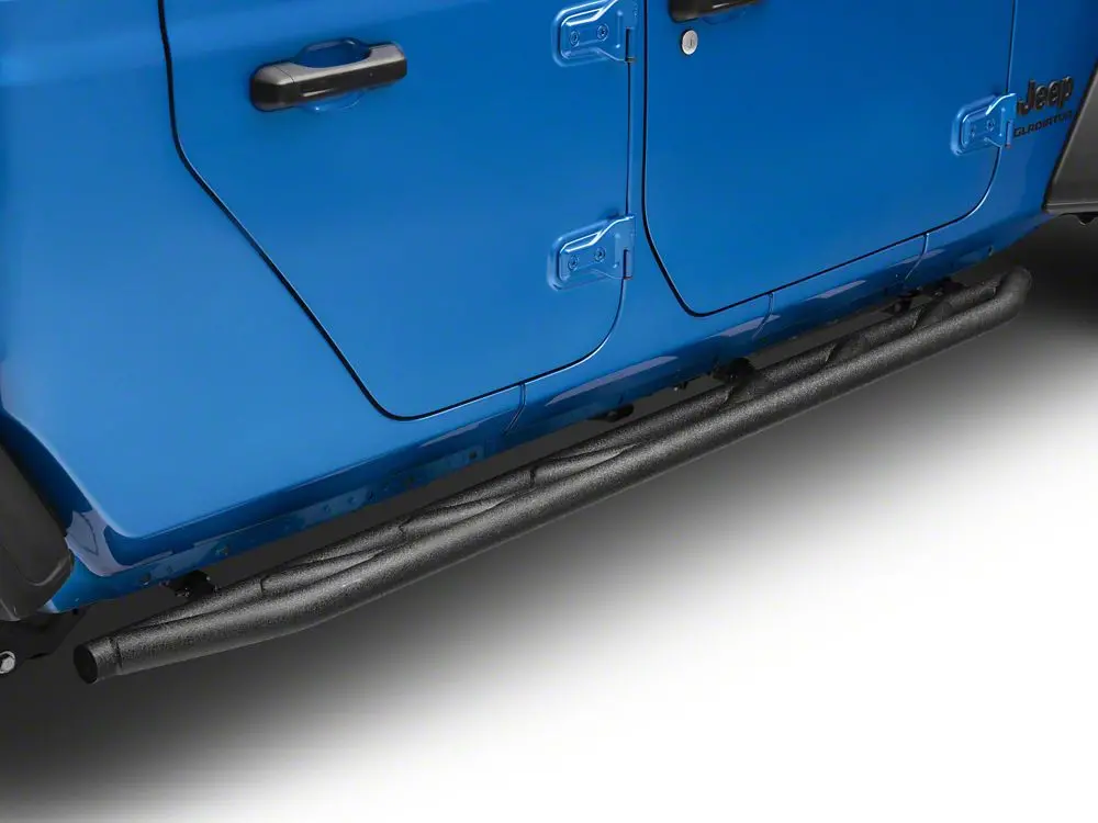 Barricade Textured Black Rock Sliders for Off-Road Protection on 2020–2025 Jeep Gladiator JT