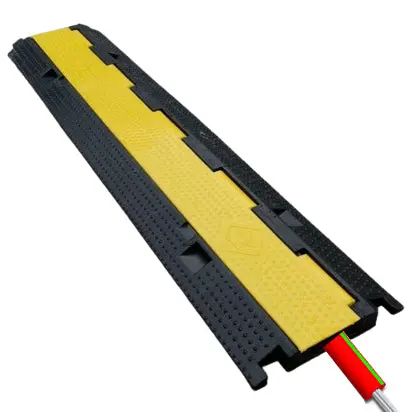 1-Channel Rubber Cable Protector Ramps Cord Covers For Floor 1