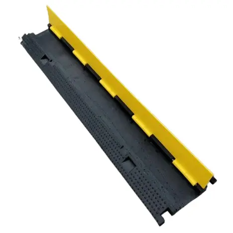 1-Channel Rubber Cable Protector Ramps Cord Covers For Floor 2