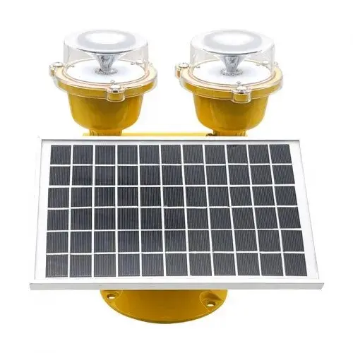 Jw-Lb-02(L) Dual Solar Powered Obstruction Warning Light 1