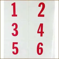 Jumbo Number Labels - 3" X 4" (250/Pack) 1