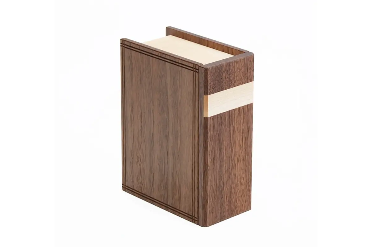 Karakuri Book Puzzle Box – Hidden Drawer Brain Teaser 1