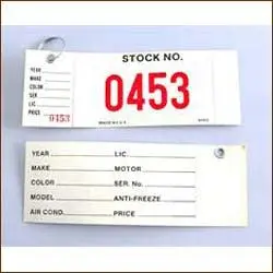 Key Tag - Window Sticker Combo (100/Pack) 1