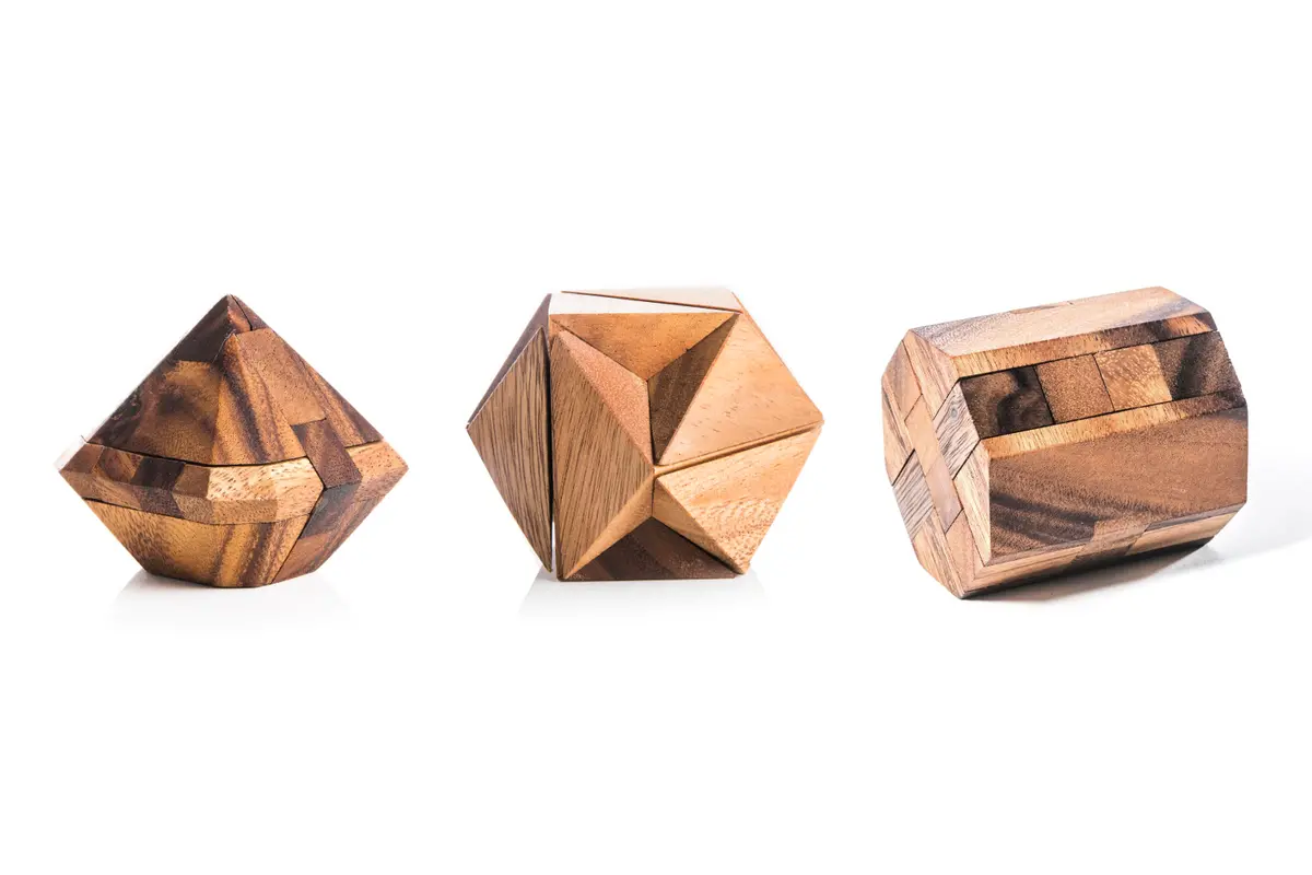 Ki No Himitsu - 3 Wooden Japanese Puzzles 1