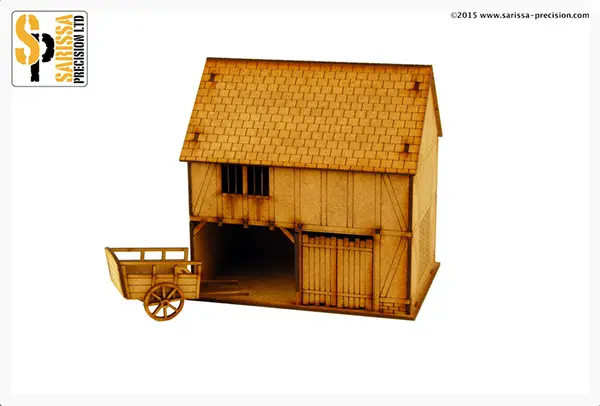 English Timber Framed Cart Shed & Cart 1