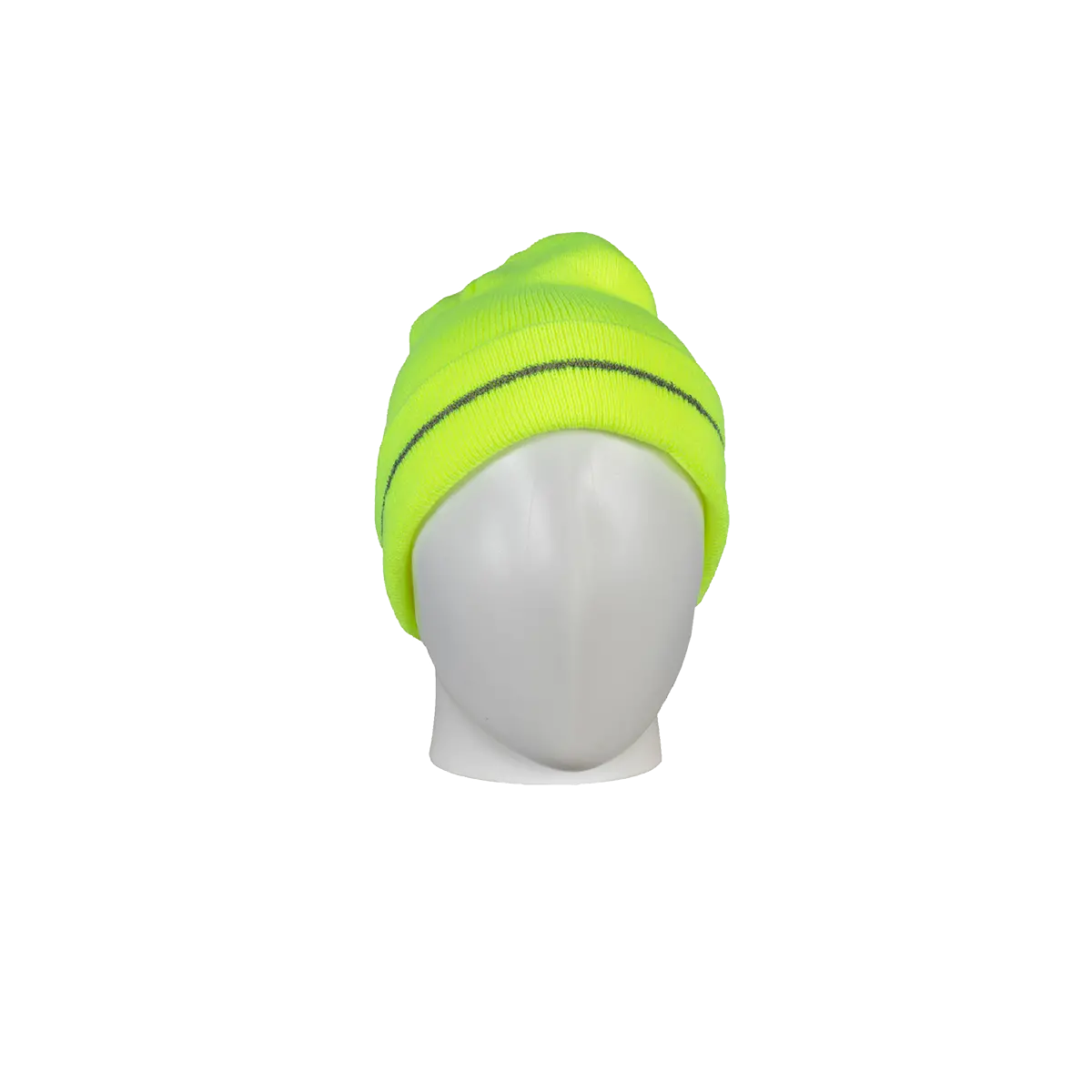 Lbe-S1 Lime Safety Beanie Hat With Reflective Stripe 1