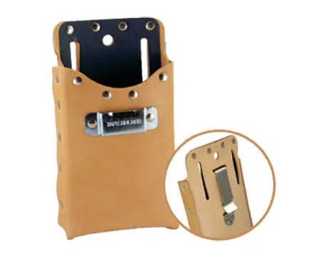 Leather Works - Single Pocket Fiber-Lined Tool Pouch With Tape Clip & Belt Clip 1