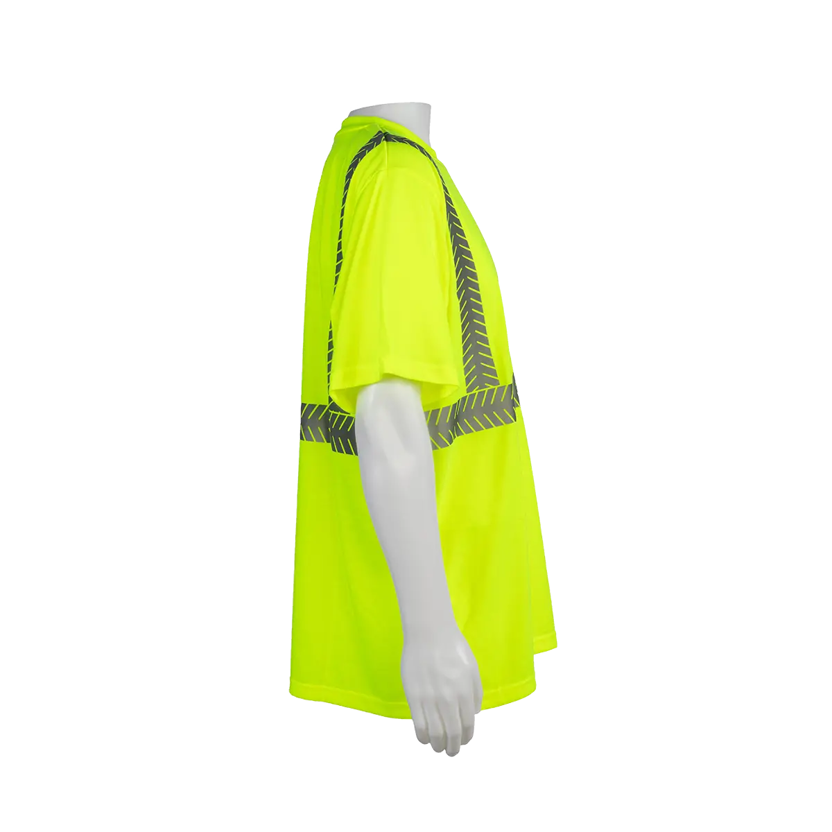 Ljts2 Ansi Class 2 High-Vis Lime Jersey Knit Pocket Short Sleeve T-Shirt 3
