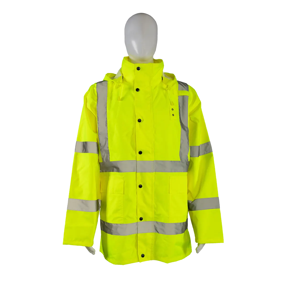 Lrjk-C3 Ansi/Isea Class 3 Lime Waterproof Rain Jacket 1