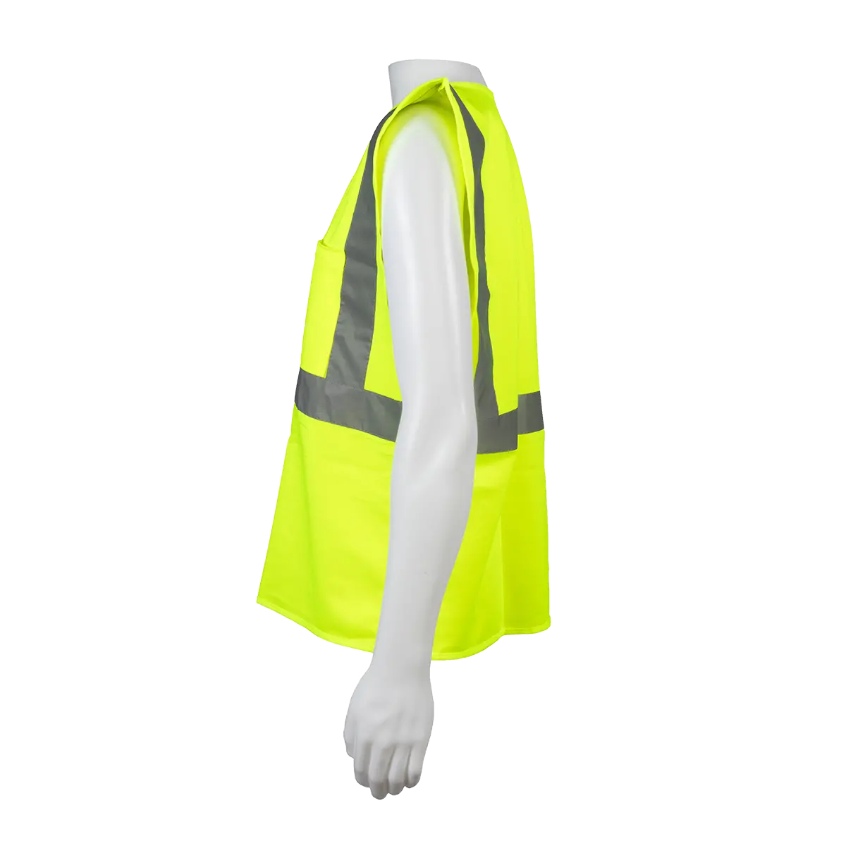 Lv2-Cb0 Ansi/Isea 107-2020 Class 2 Lime Solid Safety Vest Zipper Closure 3