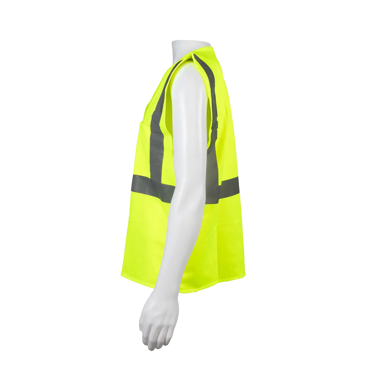 Lv2-Ec Ansi/Isea 107-2020 Class 2 Economy Lime Solid Safety Vests Hook & Loop Closure 3