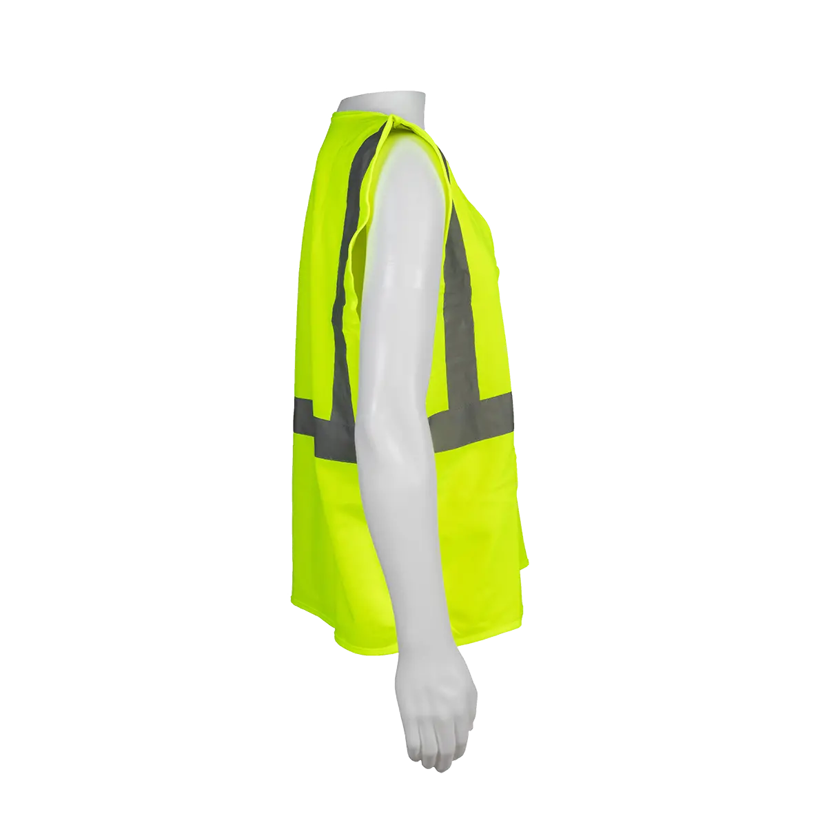Lv2-Ec Ansi/Isea 107-2020 Class 2 Economy Lime Solid Safety Vests Hook & Loop Closure 4