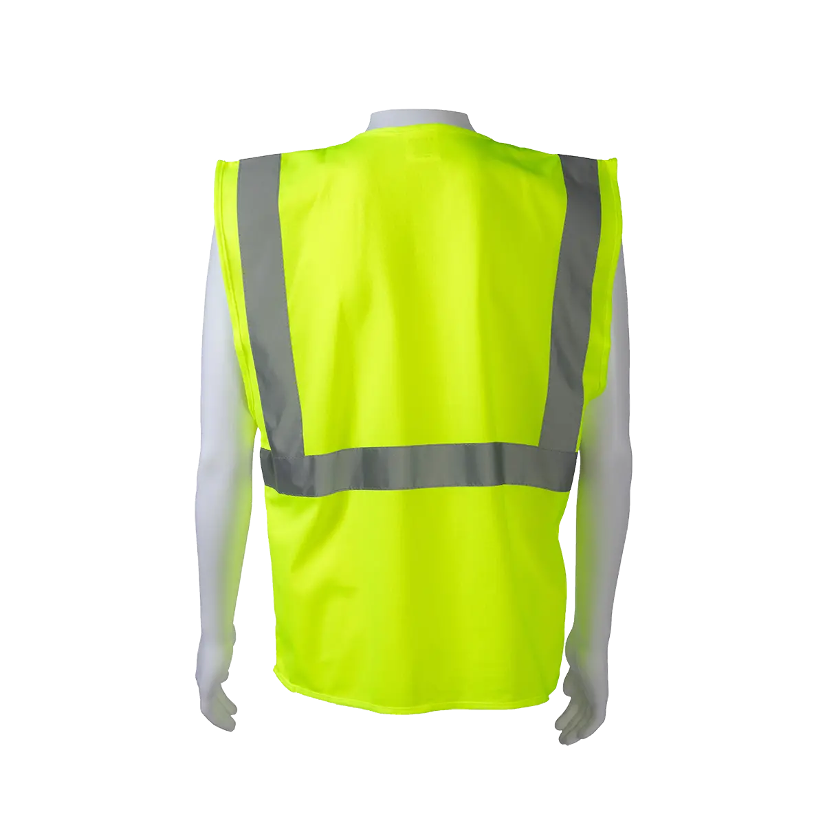 Lv2-Ec Ansi/Isea 107-2020 Class 2 Economy Lime Solid Safety Vests Hook & Loop Closure 2
