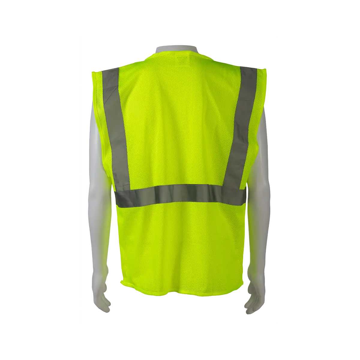 Lv2-Fsmb Ansi 107-2020 Type R Class 2 Front Solid Mesh Back 4-Pocket Safety Vests 2