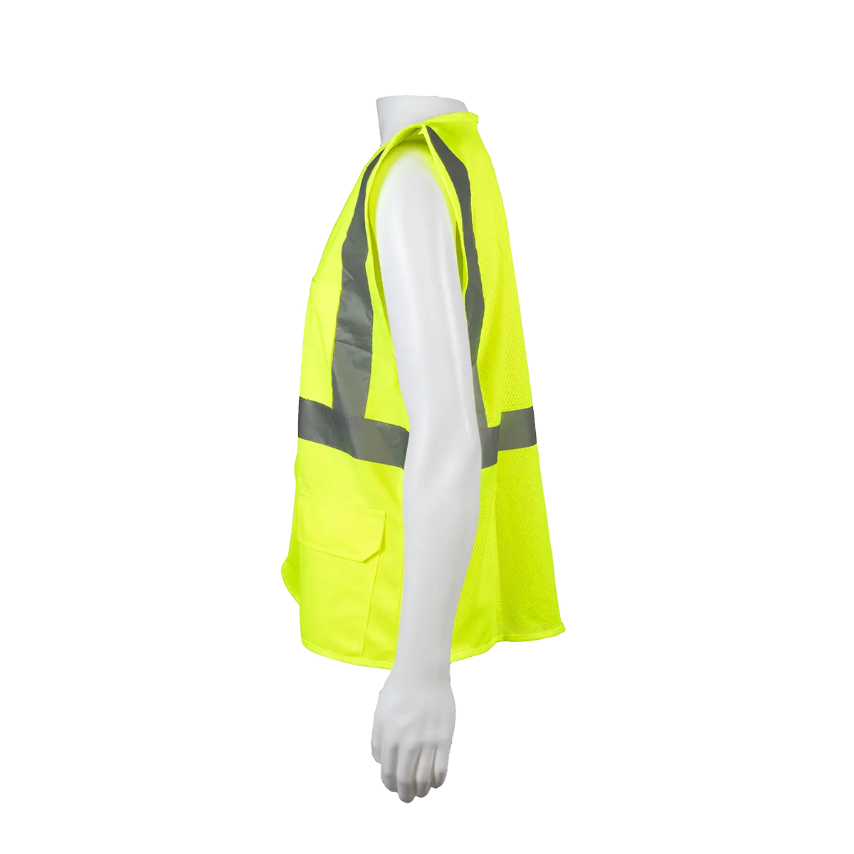 Lv2-Fsmb Ansi 107-2020 Type R Class 2 Front Solid Mesh Back 4-Pocket Safety Vests 3