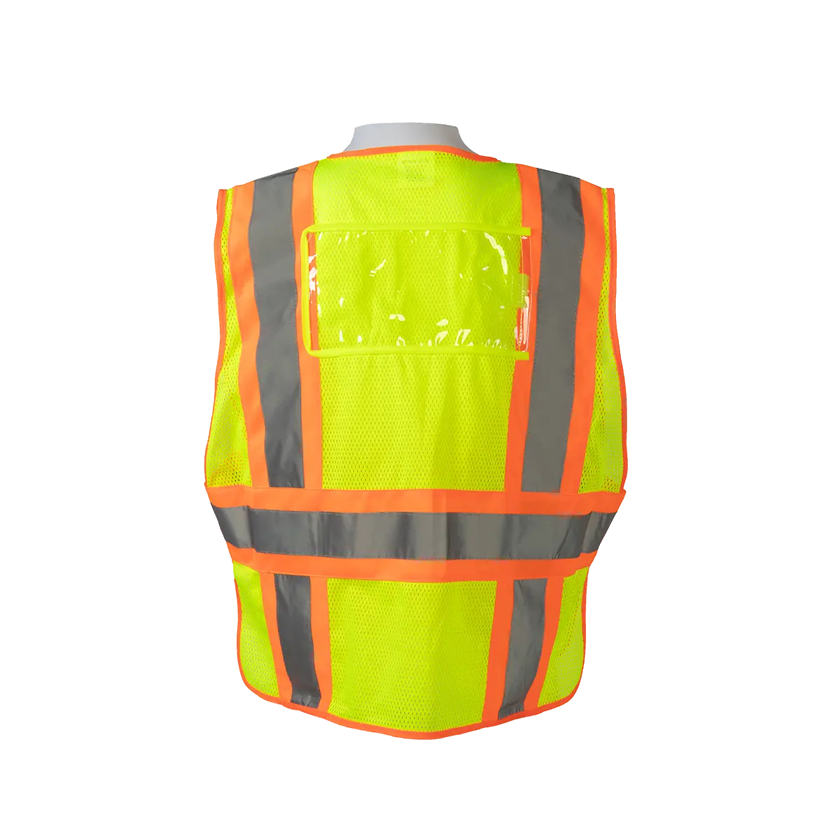 Lvm2-Psvp Ansi Class 2 Lime Mesh Orange Contrast Two Tone Incident Command Breakaway Vest 2