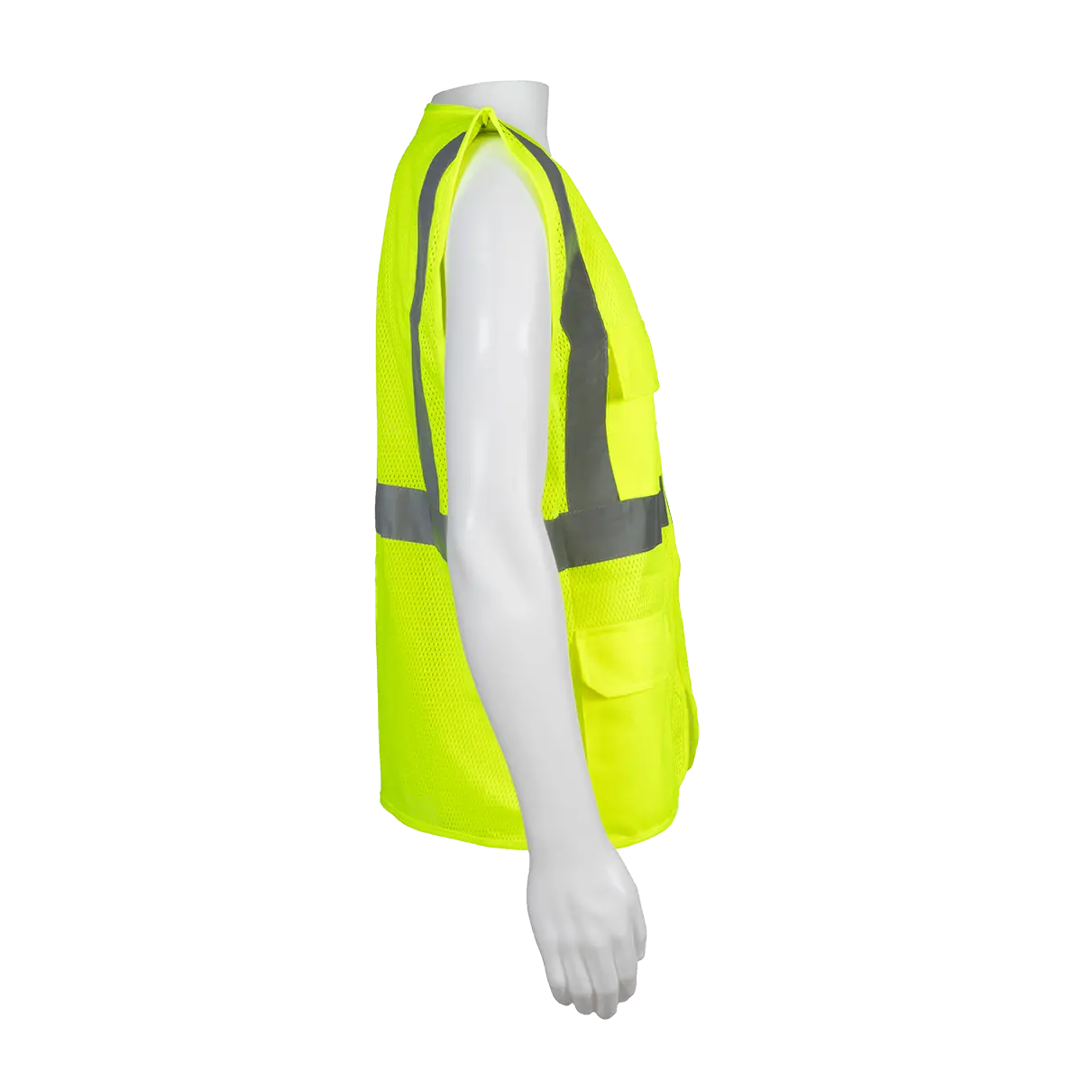 Lvm24 Lime Mesh 4-Pocket Ansi Class Ii Safety Vest 3