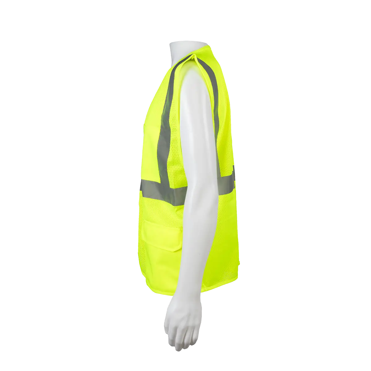 Lvm24 Lime Mesh 4-Pocket Ansi Class Ii Safety Vest 4