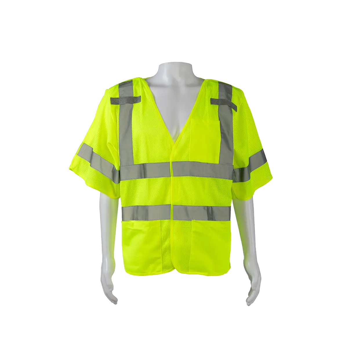 Lvm3/Ovm3-5Pb Ansi 107-2020 Class 3 High-Vis Mesh Breakaway Short Sleeve Vest 1