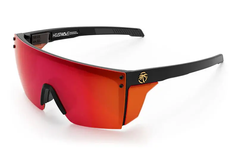 Performance Lazerface Matte Black - Firestorm Red/Orange Polarized Lens 1