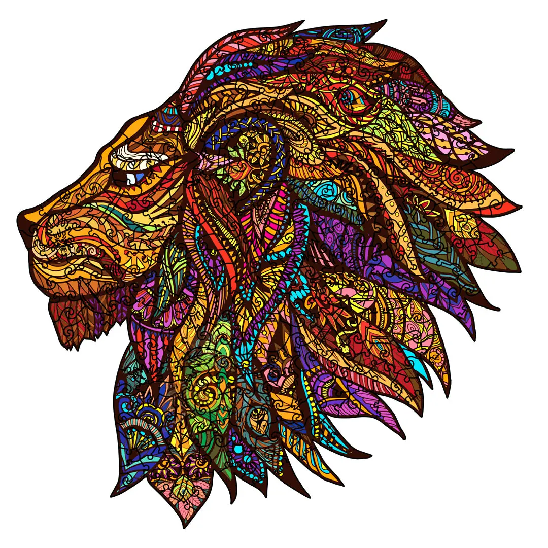 Lion Puzzle - High-Quality Wooden Jigsaw Puzzle 1