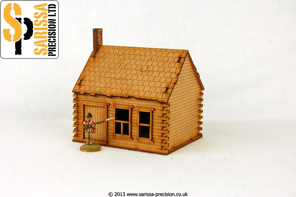 North American Log Cabin - Stone Chimney 1