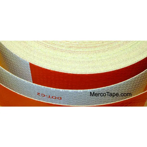 Merco Tape® Vehicle Conspicuity Tape Usa Made Solid Or Striped In Full Length 150Ft Rolls M215 2