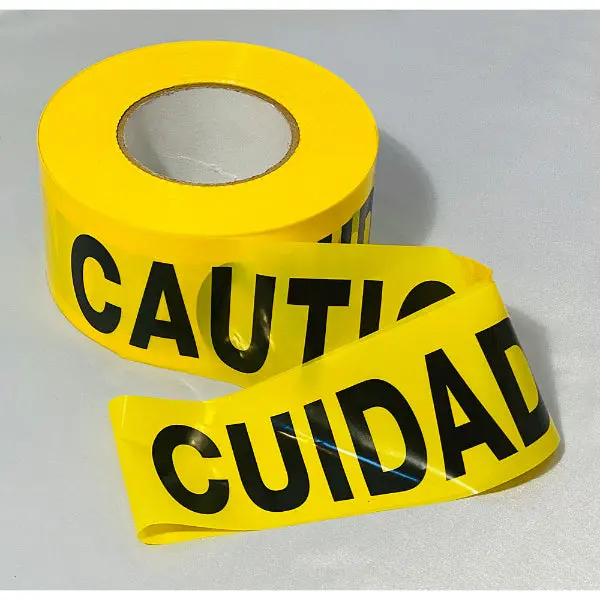 Caution Cuidado Barricade Tape Amarillo Y Negro ~ Yellow Black | Merco Tape® M224sp 1