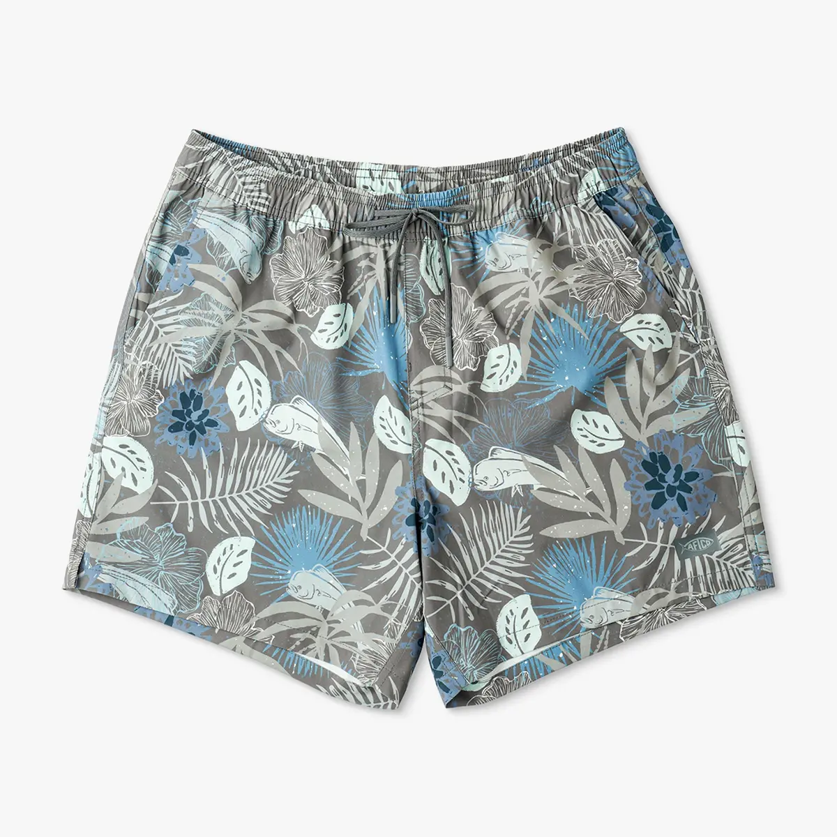 Strike Swim Shorts | Charcoal Print 1