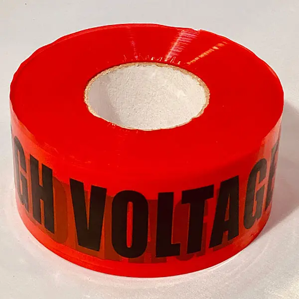 Danger High Voltage Barricade Tape In Red And Black | Merco Tape® M234 1