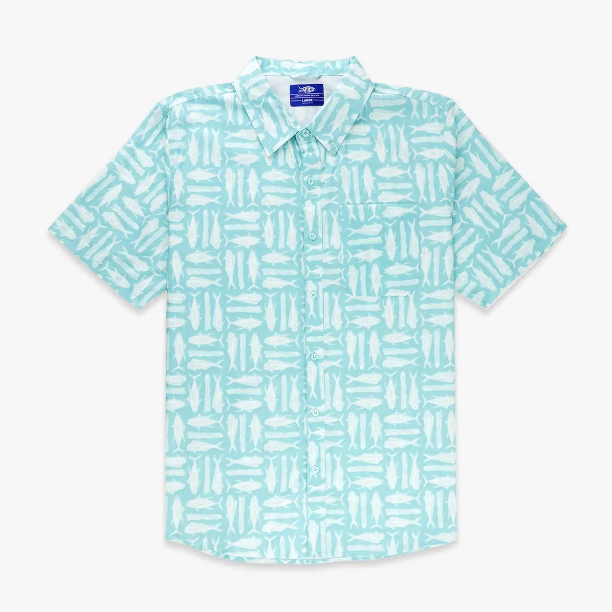 Boatbar Ss Button Down Shirt | Pastel Turquoise 1