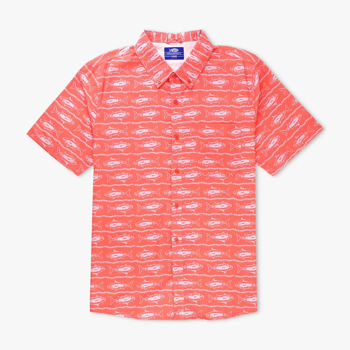 Boatbar Ss Button Down Shirt | Soft Coral 1