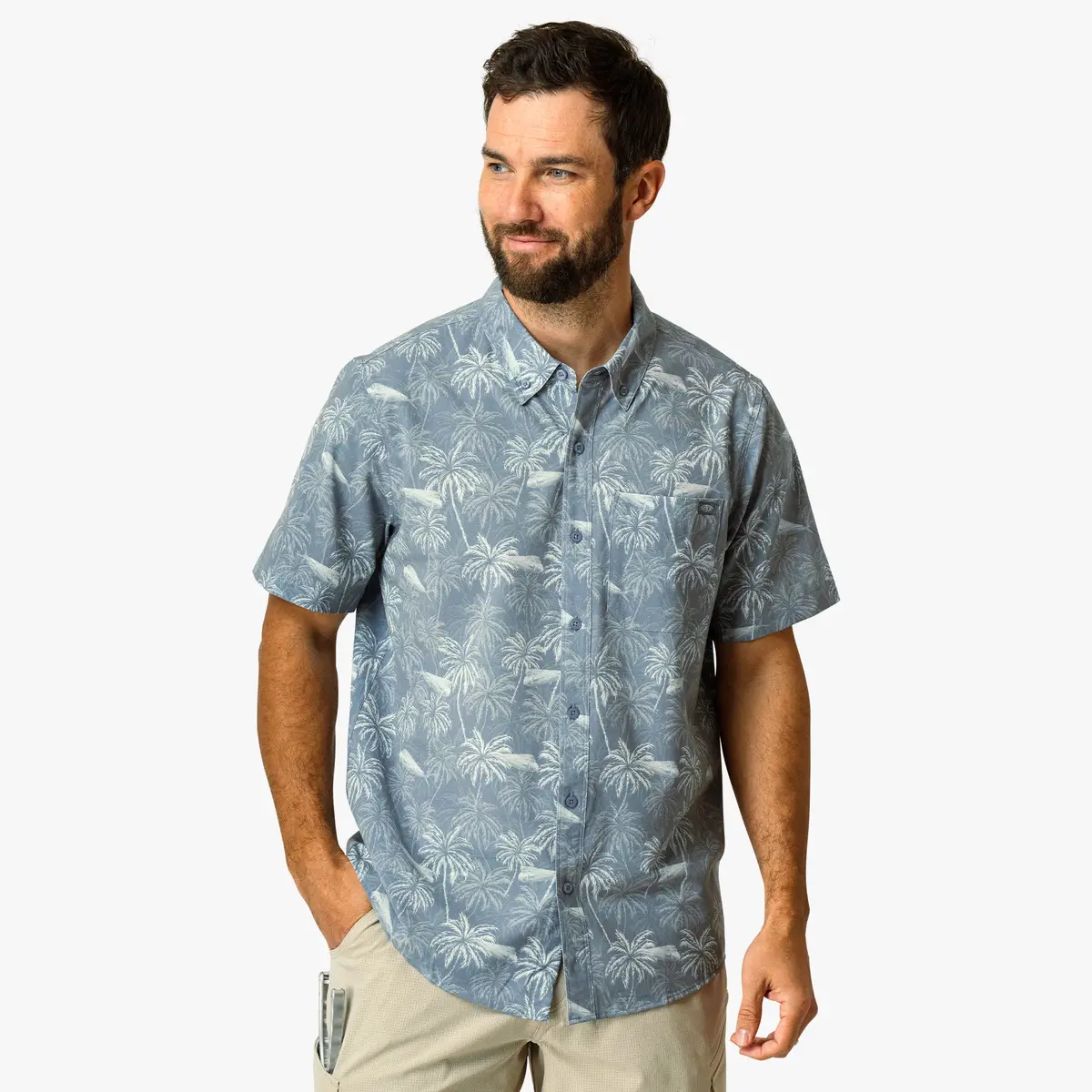 Boatbar Ss Button Down Shirt | Harbor Gray 4