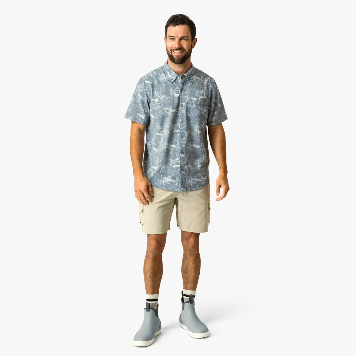 Boatbar Ss Button Down Shirt | Harbor Gray 6