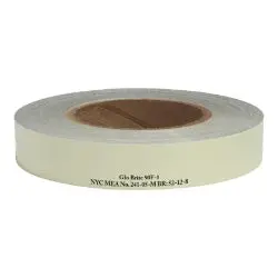 Photoluminescent (Glow In The Dark) Imprinted Tape ~ Meets Nyc Code Mea No.241-05-M Br: 52-12-7 | Merco Tape® M50f 1
