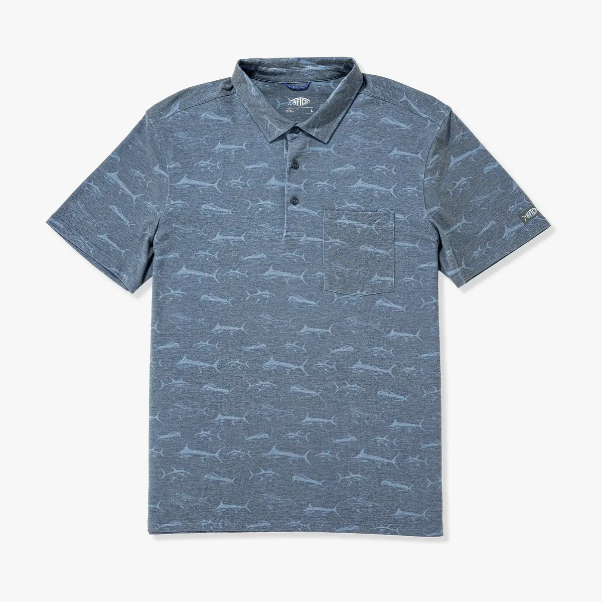 Qualifier Printed Performance Polo Shirt | Ink 1