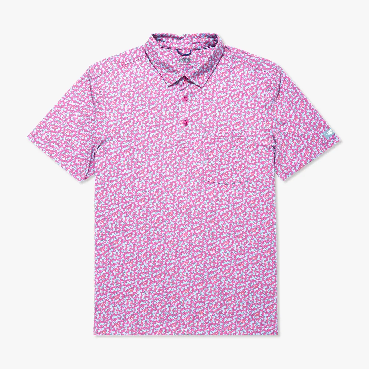 Qualifier Printed Performance Polo Shirt | Quiet Tide 1