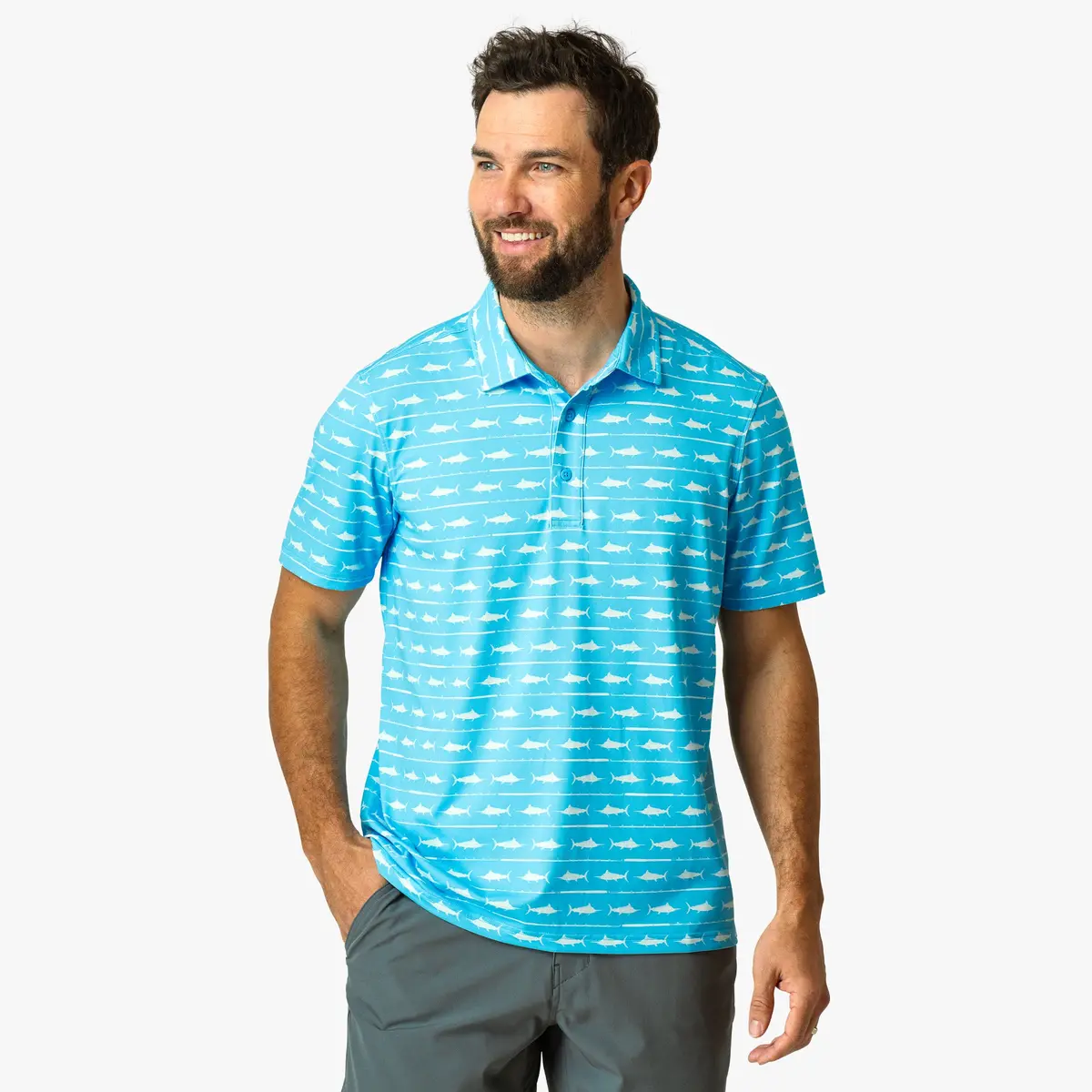 Boatbar Printed Performance Polo Shirt | Quiet Tide 2